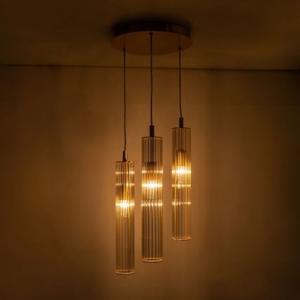 Zuma Line - Lestenec na žici 3xE14/7W/230V zlata