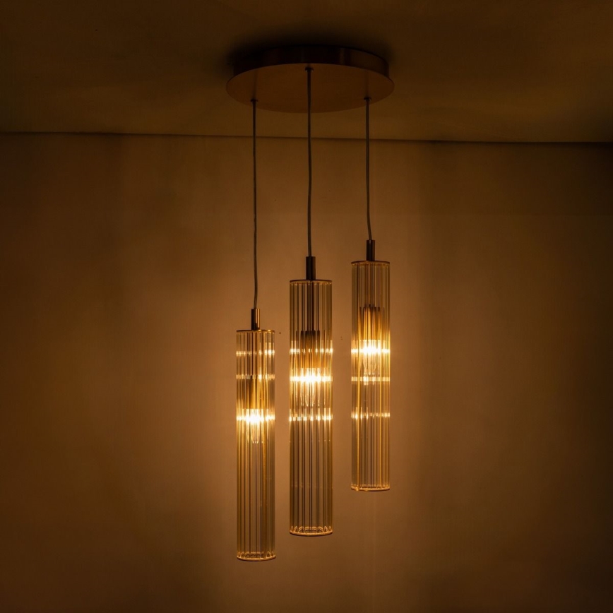 Zuma Line - Lestenec na žici 3xE14/7W/230V zlata