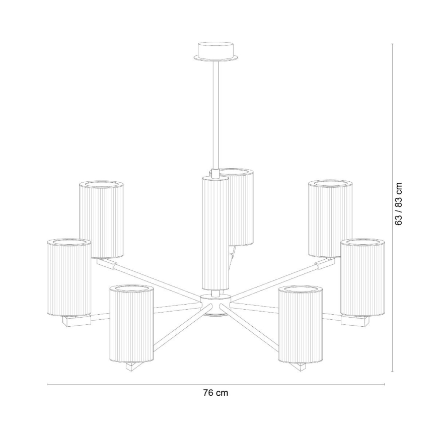 Zuma Line - Lestenec na drogu 7xE14/7W/230V zlata
