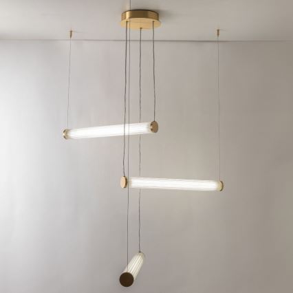 Zuma Line - LED zatemljiv lestenec na jekleni vrvici LED/64W/230V 2700-6500K zlati + daljinski upravljalnik