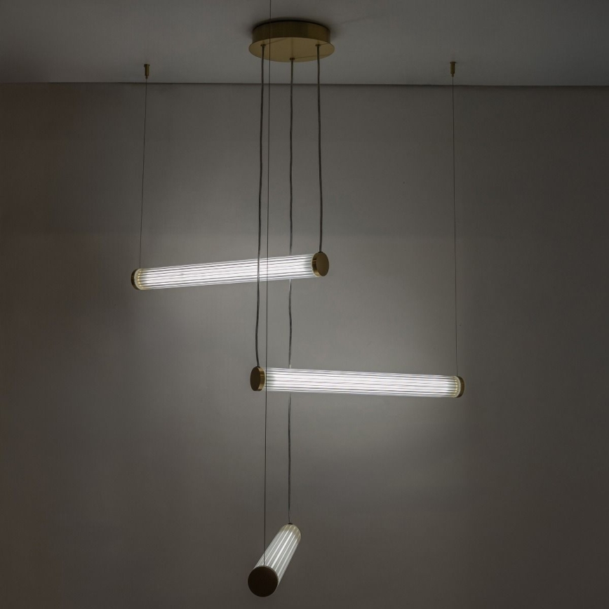 Zuma Line - LED zatemljiv lestenec na jekleni vrvici LED/64W/230V 2700-6500K zlati + daljinski upravljalnik