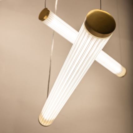 Zuma Line - LED zatemljiv lestenec na jekleni vrvici LED/64W/230V 2700-6500K zlati + daljinski upravljalnik