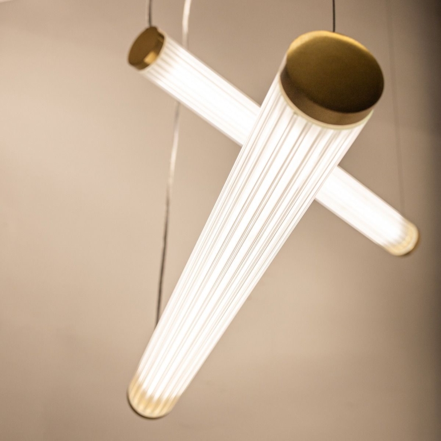 Zuma Line - LED zatemljiv lestenec na jekleni vrvici LED/64W/230V 2700-6500K zlati + daljinski upravljalnik