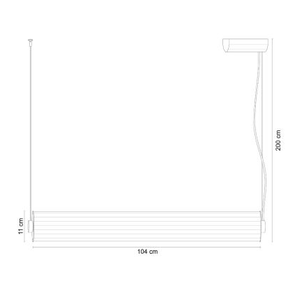 Zuma Line - LED viseči lestenec na kablu z nastavljivo svetlostjo LED/39W/230V 2700-6500K črna + daljinski upravljalnik