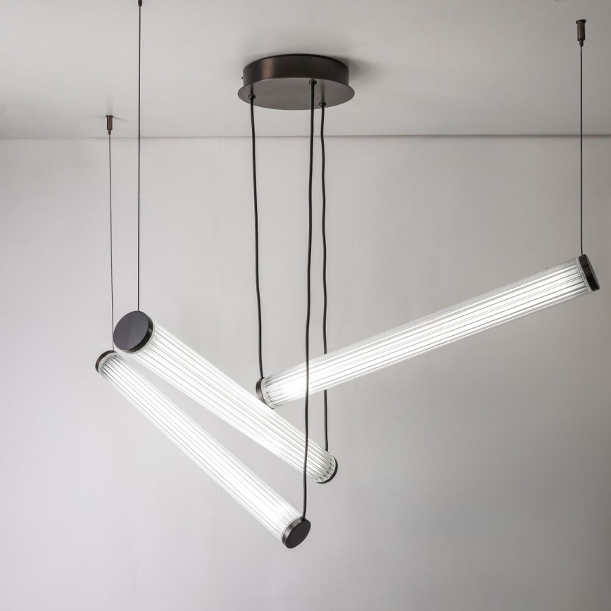 Zuma Line - LED zatemljiv lestenec na kablu LED/64W/230V 2700-6500K črna + daljinski upravljalnik