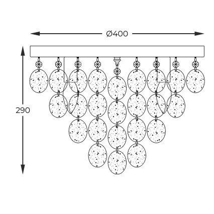 Zuma Line - Nadgradni lestenec 5xE14/40W/230V sijajni krom