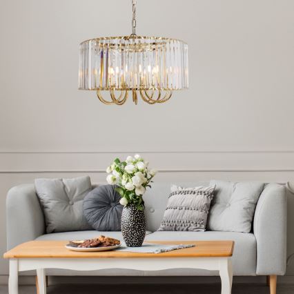 Zuma Line - Lestenec na verigi 6xE14/40W/230V zlata