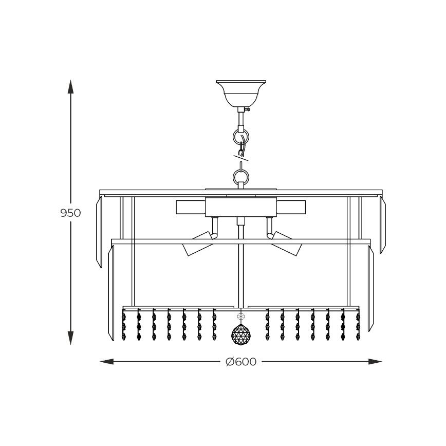 Zuma Line - Lestenec na verigi 16xE14/40W/230V pr. 60 cm zlata