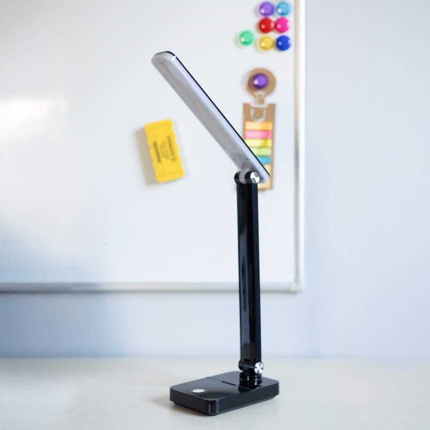 Zuma Line - LED Polnilna namizna svetilka LED/8W/1200 mAh 3000/4500/6000K CRI 90 črna