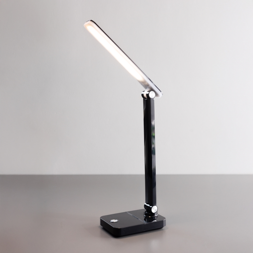 Zuma Line - LED Polnilna namizna svetilka LED/8W/1200 mAh 3000/4500/6000K CRI 90 črna