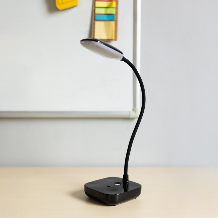 Zuma Line - LED Polnilni namizna svetilka LED/7W/1200 mAh 3000/4500/6000K črna
