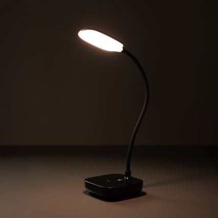 Zuma Line - LED Polnilni namizna svetilka LED/7W/1200 mAh 3000/4500/6000K črna