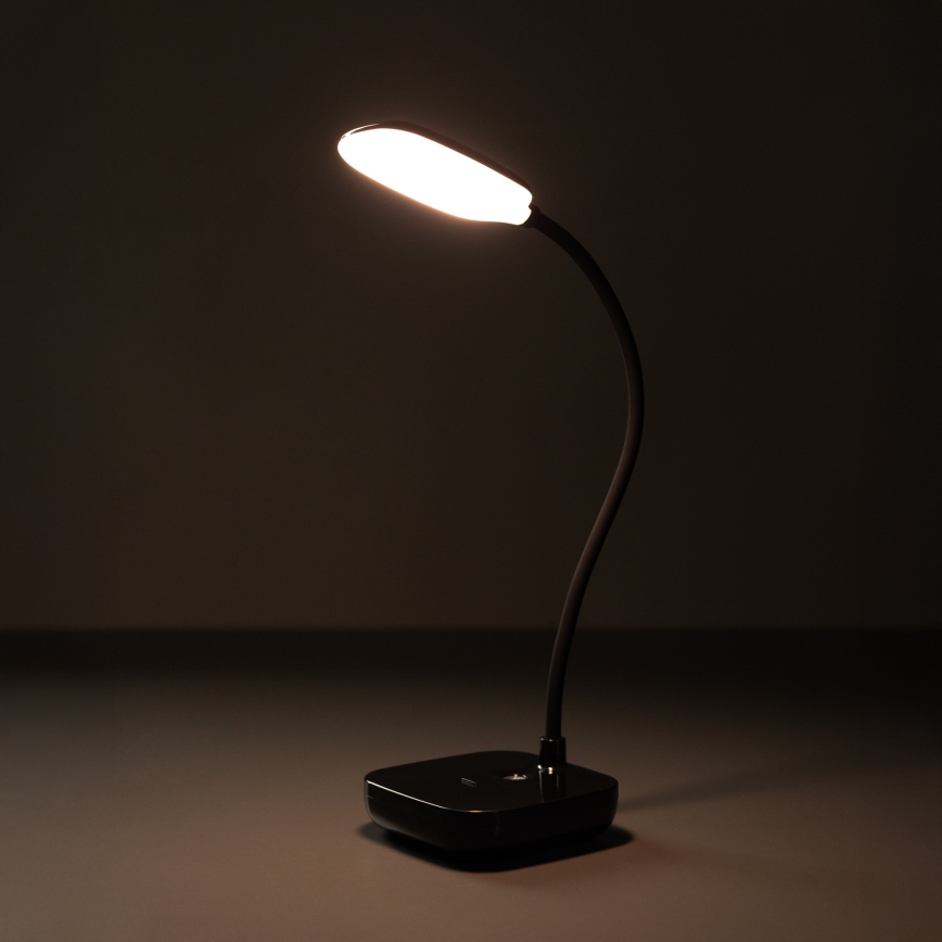 Zuma Line - LED Polnilni namizna svetilka LED/7W/1200 mAh 3000/4500/6000K črna