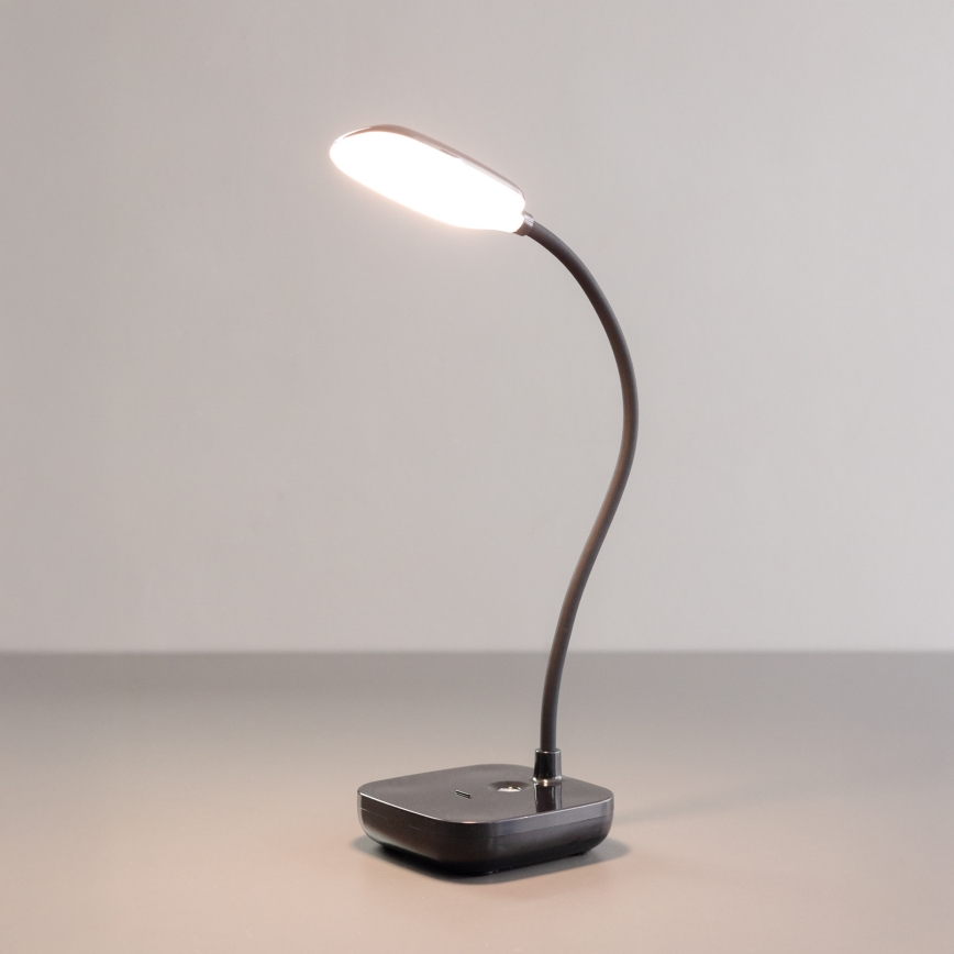 Zuma Line - LED Polnilni namizna svetilka LED/7W/1200 mAh 3000/4500/6000K črna