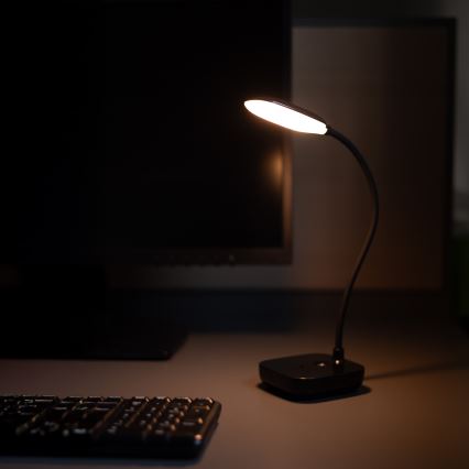 Zuma Line - LED Polnilni namizna svetilka LED/7W/1200 mAh 3000/4500/6000K črna