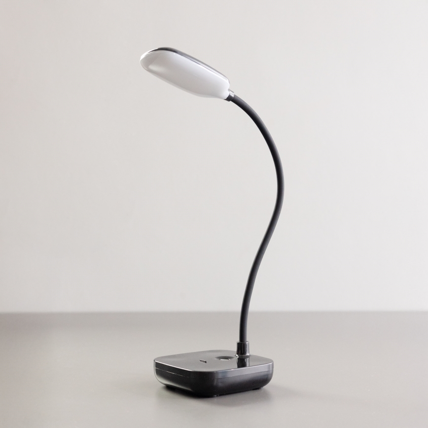 Zuma Line - LED Polnilni namizna svetilka LED/7W/1200 mAh 3000/4500/6000K črna