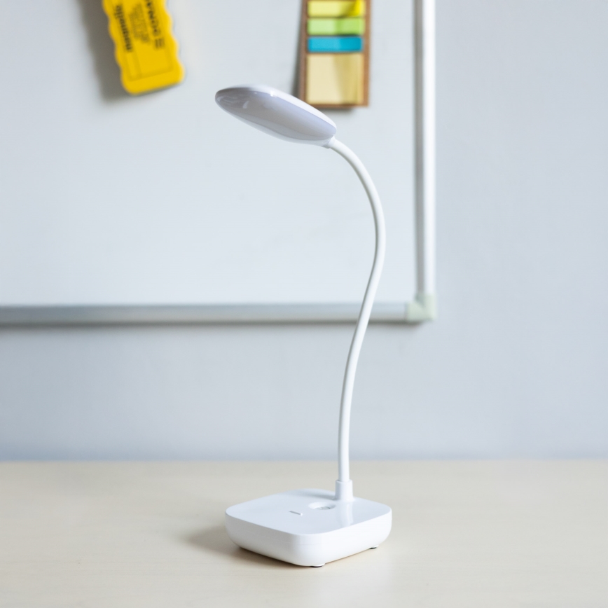 Zuma Line - LED Polnilna namizna svetilka LED/7W/1200 mAh 3000/4500/6000K CRI 90 bela