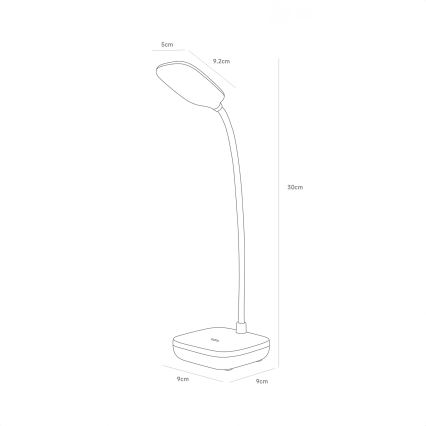 Zuma Line - LED Polnilna namizna svetilka LED/7W/1200 mAh 3000/4500/6000K CRI 90 bela