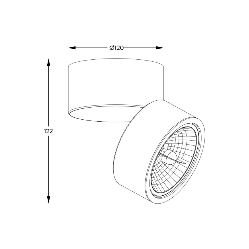 Zuma Line - Smerna svetilka 1xGU10-ES111/15W/230V črna