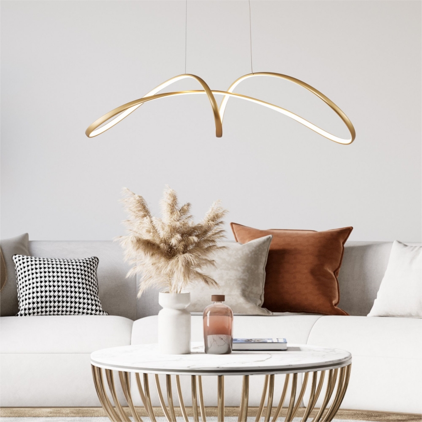 Zuma Line - LED Lestenec na vrvici LED/50W/230V 3000/4000/6000K zlata
