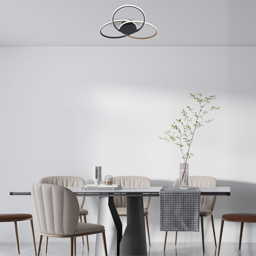 Zuma Line - LED Stropna svetilka LED/60W/230V 3000/4000/6000K črna/zlata