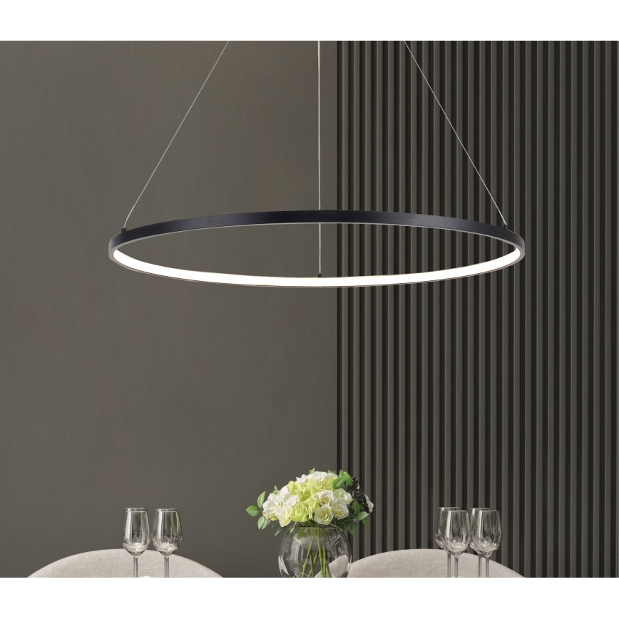 Zuma Line - LED lestenec na kablu LED/36W/230V 3000/4000/6000K premer 80 cm črna