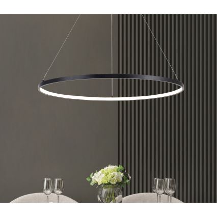 Zuma Line - LED Lestenec na vrvici LED/36W/230V 3000/4000/6000K pr. 80 cm črna