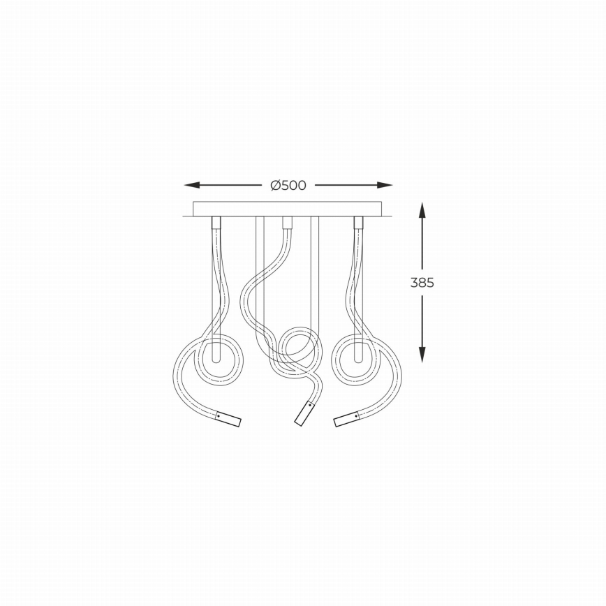 Zuma Line - LED Lestenec LED/45W/230V 3000/4000/6000K črna