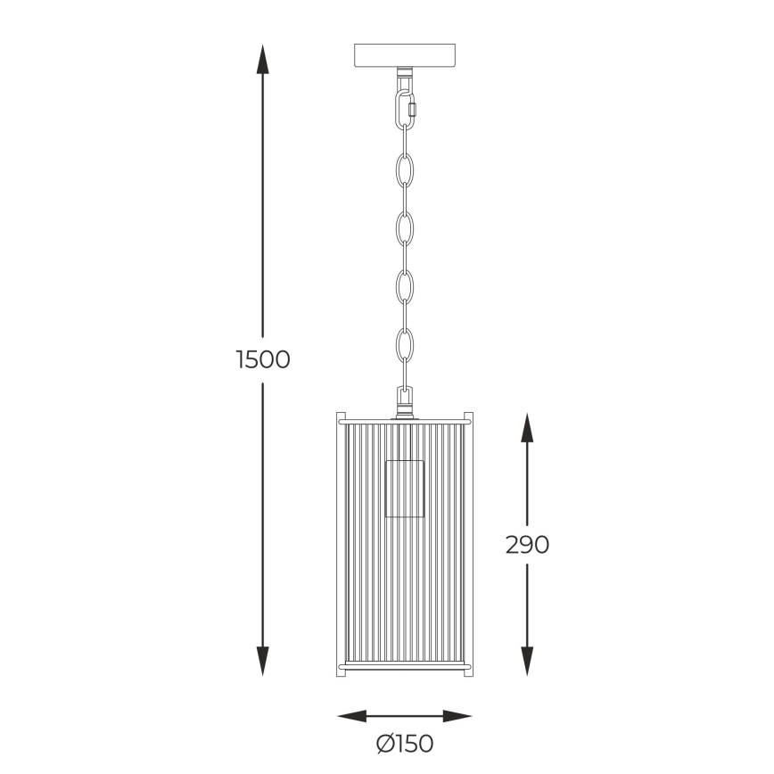 Zuma Line - Lestenec na verigi 1xE27/40W/230V sijajni krom