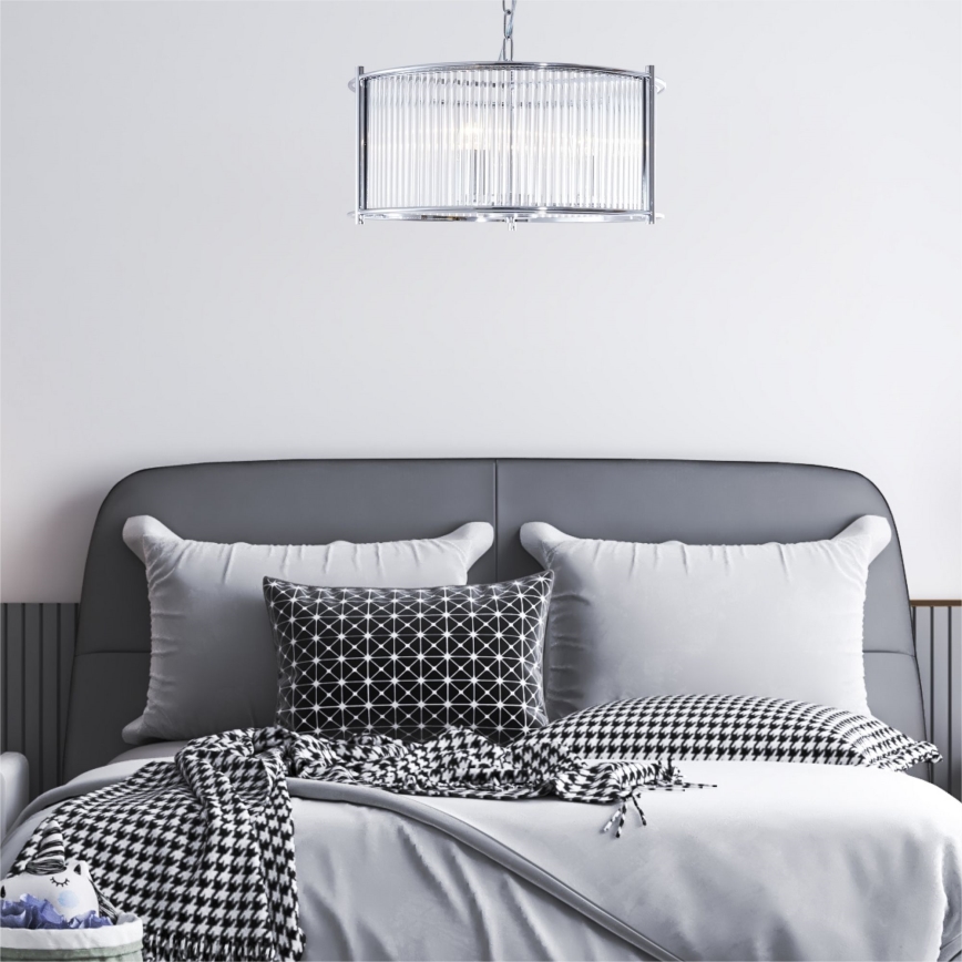 Zuma Line - Lestenec na verigi 3xE27/40W/230V sijajni krom