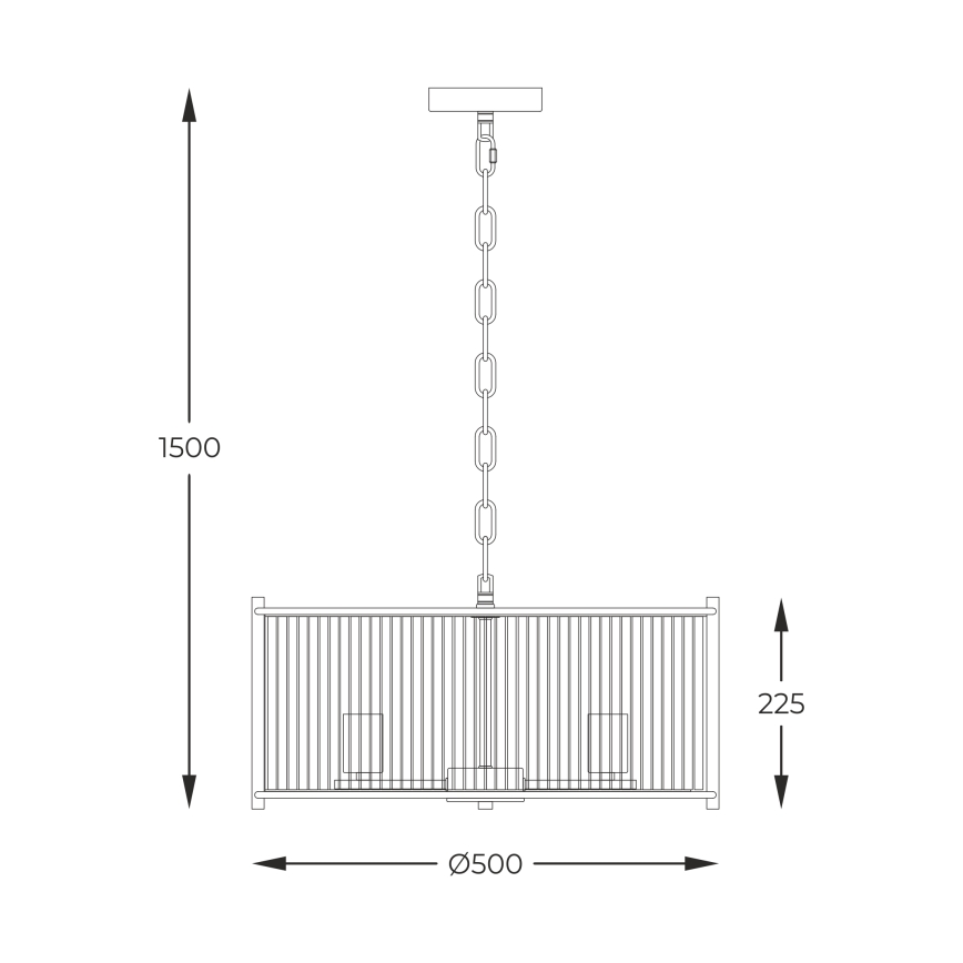 Zuma Line - Lestenec na verigi 3xE27/40W/230V sijajni krom
