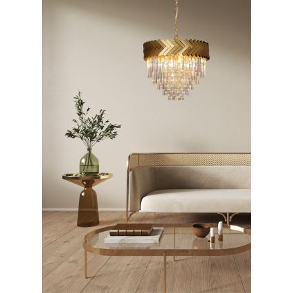 Zuma Line - Lestenec na verigi 9xE14/40W/230V zlata