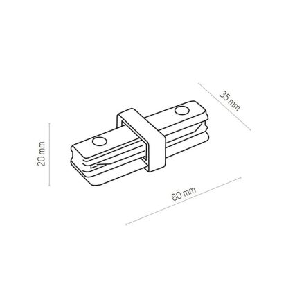 Zuma Line - Reflektor za tračni sistem 6xGU10/10W/230V črna + tračni dodatki