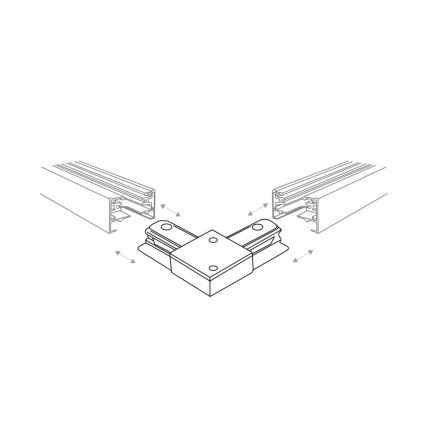 Zuma Line - Reflektor za tračni sistem 8xGU10/10W/230V črna + tračni dodatki