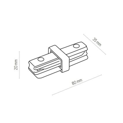 Zuma Line - Reflektor za tračni sistem 6xGU10/10W/230V bela + tračni dodatki