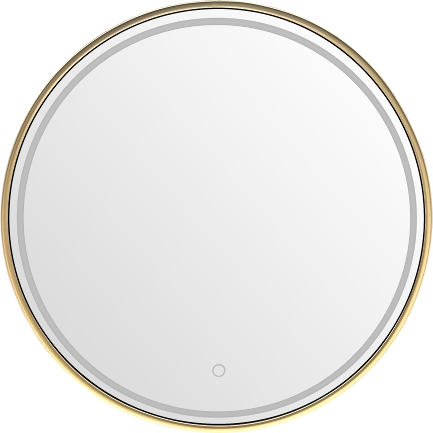 Zuma Line - LED kopalniško stensko ogledalo z osvetlitvijo LED/36W/230V 3000/4000/6000K, premer 80 cm, IP44, v zlati barvi