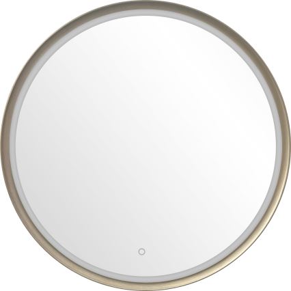 Zuma Line - LED stensko kopalniško ogledalo z LED-osvetlitvijo/36W/230V 3000/4000/6000K premer 80 cm IP44 medenina