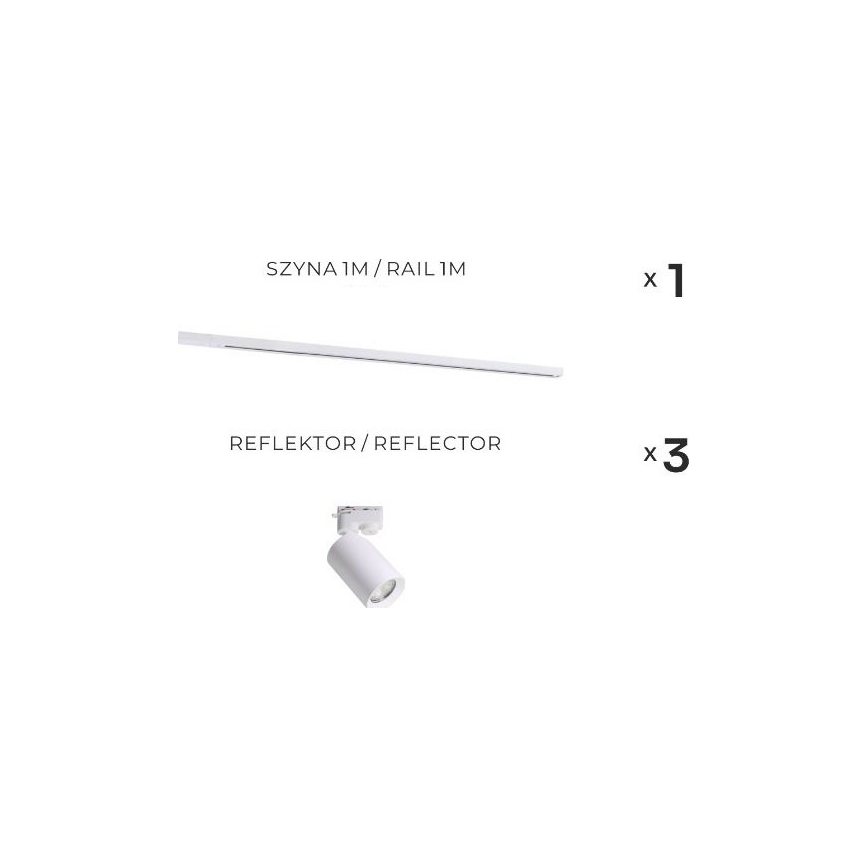 Zuma Line - Točkovna svetilka v tračnem sistemu 3xGU10/35W/230V bela