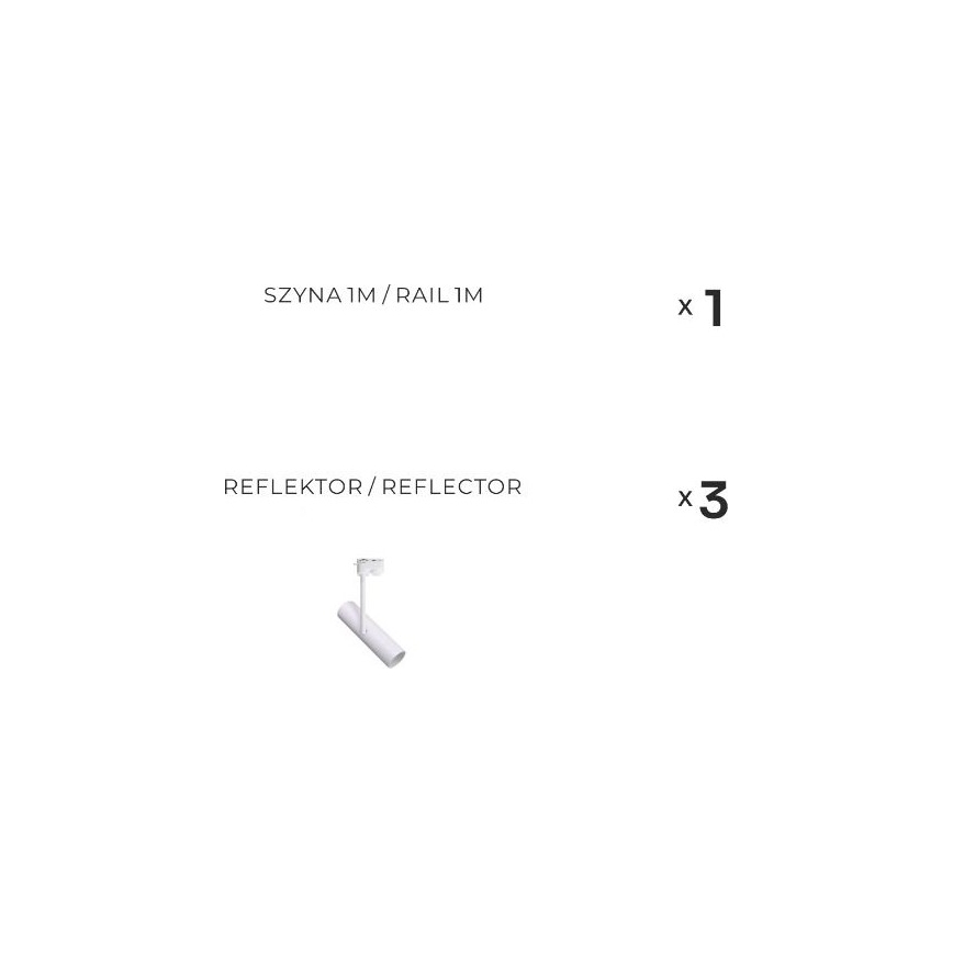 Zuma Line - Točkovna svetilka v tirnem sistemu 3xGU10/35W/230V bela