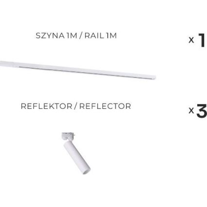 Zuma Line - Спот світильник у рейковій системі 3xGU10/35W/230V білий