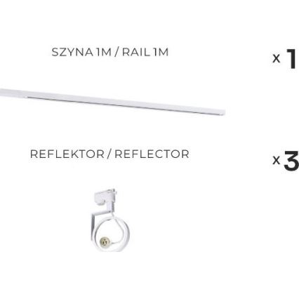 Zuma Line - Smerna svetilka za tirni sistem 3xGU10/15W/230V bela