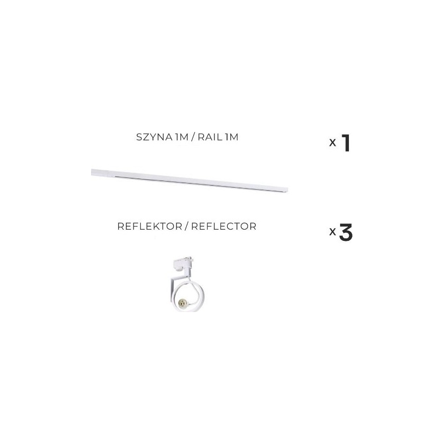 Zuma Line - Smerna svetilka za tirni sistem 3xGU10/15W/230V bela