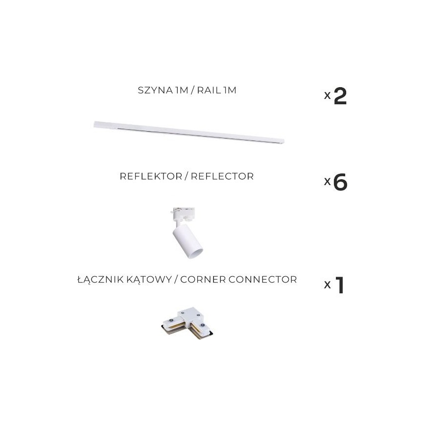 Zuma Line - Točkovna svetilka v tirnem sistemu 6xGU10/35W/230V bela