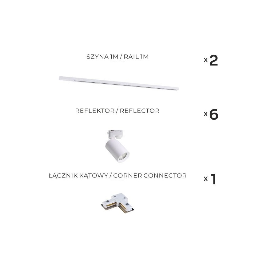 Zuma Line - Reflektor za tirni sistem 6xGU10/35W/230V bela