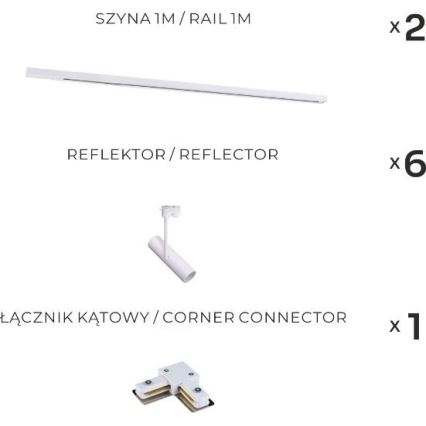 Zuma Line - Спот світильник у рейковій системі 6xGU10/35W/230V білий