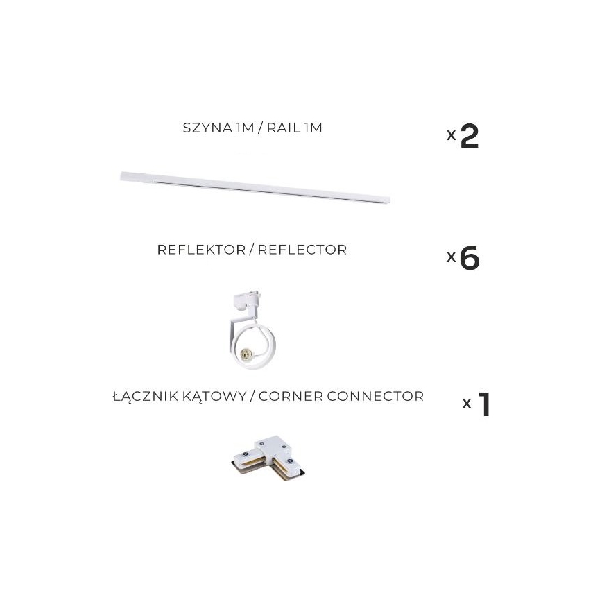 Zuma Line - Reflektor v tirnem sistemu 6xGU10/15W/230V bela