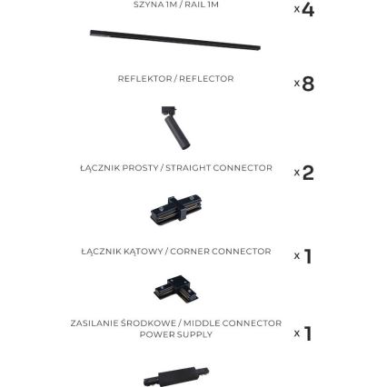 Zuma Line - Reflektor za tirni sistem 8xGU10/35W/230V črna