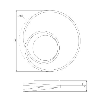 Zuma Line - LED Stropna svetilka LED/22W/230V bela