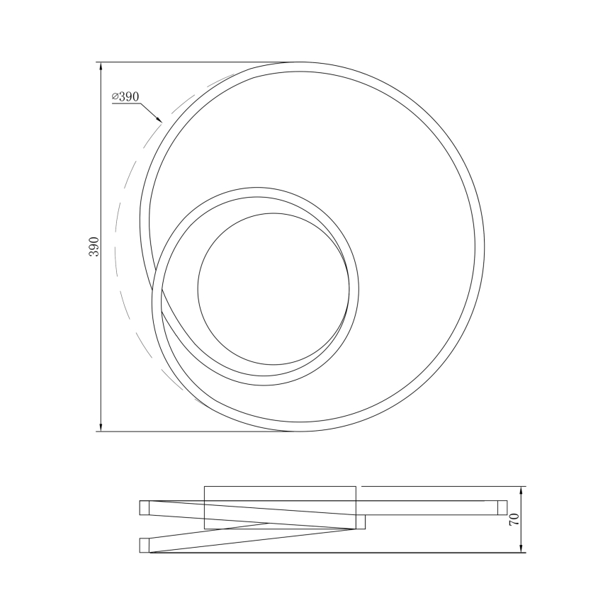 Zuma Line - LED Stropna svetilka LED/22W/230V bela