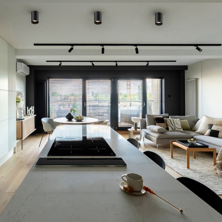 Zuma Line - LED RGBW zatemnjiva točkovna svetilka 1xGU10/6W/230V črna + daljinski upravljalnik